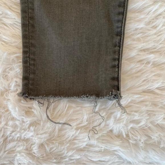 Mother The Looker Ankle Fray Gray Distressed Jeans Size 24 - Picture 4 of 8